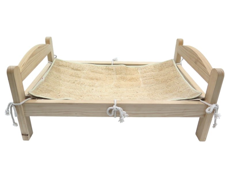 Loofah mat pet bed