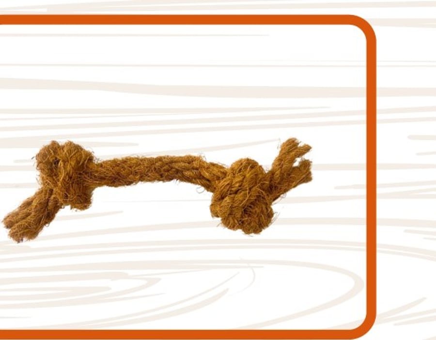 Coconut coir bone-shaped chew toy