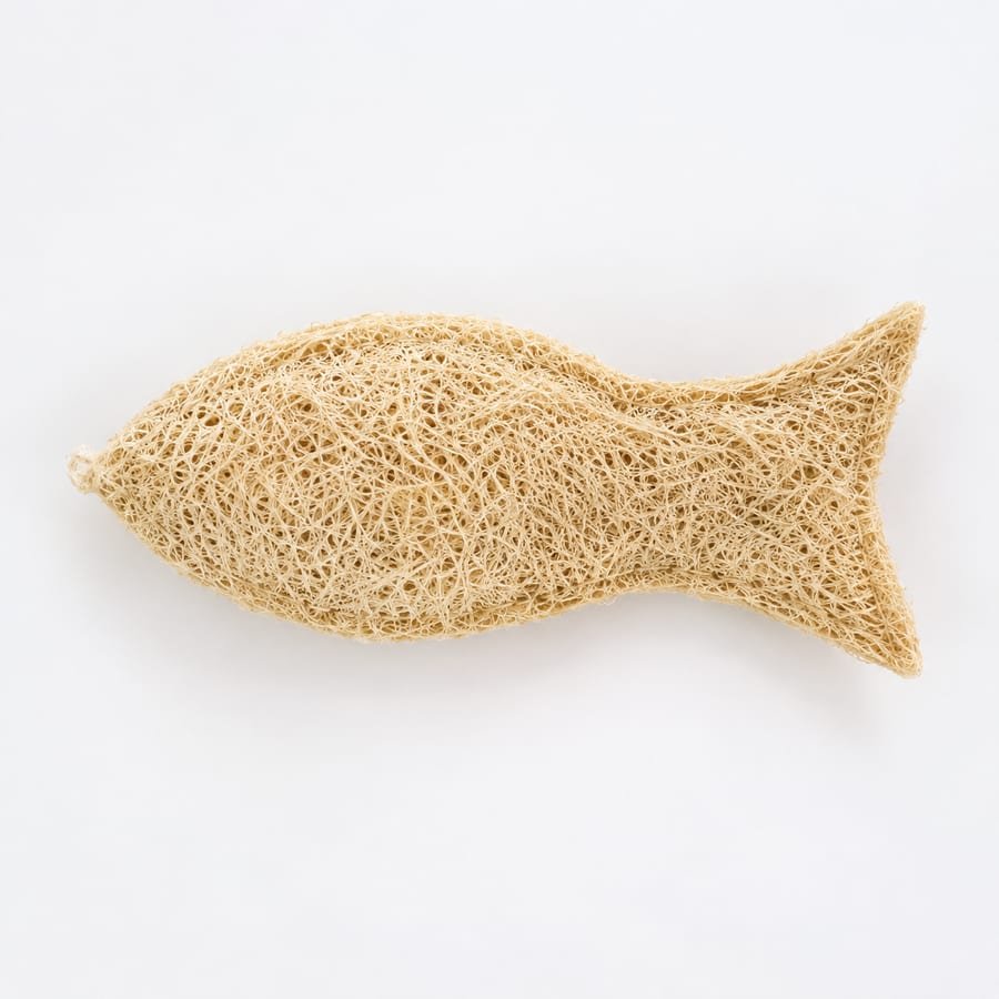 Loofah fish-shaped pet toy