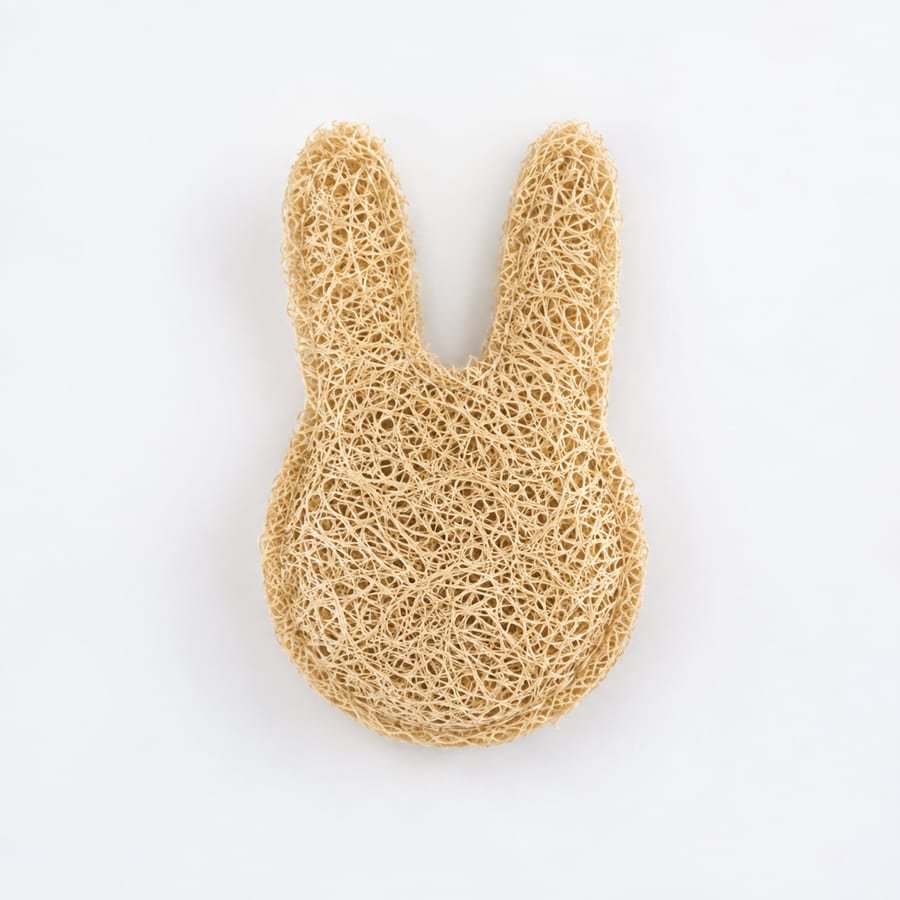 Loofah rabbit-shaped pet toy