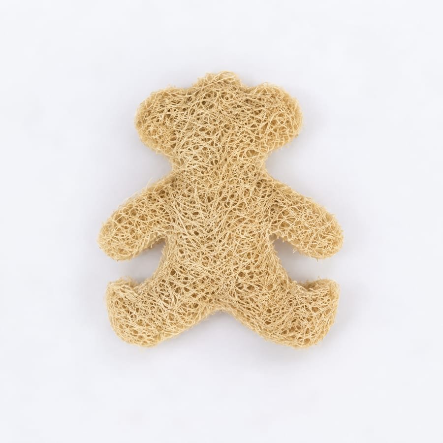 Loofah teddy bear-shaped pet toy
